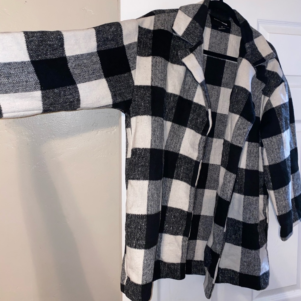 Black and white plaid jacket